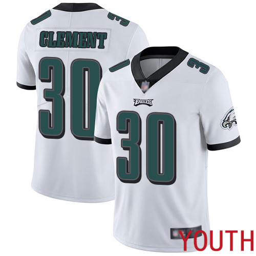 Youth Philadelphia Eagles 30 Corey Clement White Vapor Untouchable NFL Jersey Limited Player Football